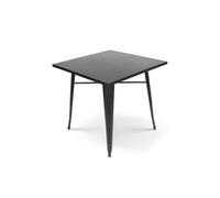 Kosmi Table Style Industriel en métal Noir Mat - 80x80 cm