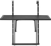 Table suspendue pour balcon 19 x 24 pouces Table métallique pour balustrade de terrasse Réglable