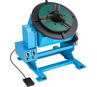 Table tournante de soudage - Positionneur de soudage - Charge admissible 500 kg - Vitesse de rotation 0,2–2 tr/min en continu - Inclinaison -45° à 90° - Moteur 400 W - Électrique avec pédale