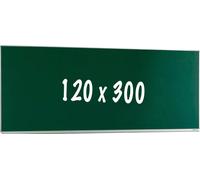 Tableau à craies PRO Singleton - Magnétique - Tableau simple face - Tableau d'école - Montage facile - Acier émaillé - Vert - 120x300cm