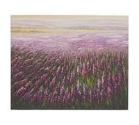 Tableau à l'huile, champ de fleurs, peint à la main à 100%, toile de décoration murale XL 100x80cm