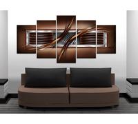 Tableau acoustique Abstrait 200 x 100 cm Tableaux Mousse acoustique Absorbeur acoustique haute performance Isolation acoustique Toile 5 pièces Tableau mural Acoustique intérieure Isolation acoustique 
