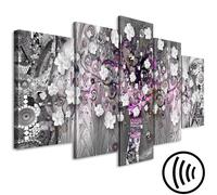 Tableau acoustique Arbre 200 x 100 cm Tableaux Mousse acoustique Absorbeur acoustique haute performance Isolation acoustique Toile 5 pièces Tableau mural Acoustique intérieure Isolation acoustique Abs