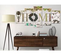 Tableau acoustique Home Vintage 200 x 100 cm Tableaux Mousse acoustique Absorbeur acoustique haute performance Isolation acoustique Toile 5 pièces Tableau mural Acoustique intérieure Isolation acousti