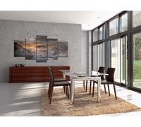 Tableau acoustique Nature 200 x 100 cm Tableaux Mousse acoustique Absorbeur acoustique haute performance Isolation acoustique Toile 5 pièces Tableau mural Acoustique intérieure Isolation acoustique 03