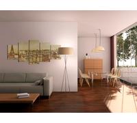 Tableau acoustique Paris France 200 x 100 cm Tableaux Mousse acoustique Absorbeur acoustique haute performance Isolation acoustique Toile 5 pièces Tableau mural Acoustique intérieure Isolation acousti