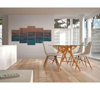 Tableau acoustique Paris France 200 x 100 cm Tableaux Mousse acoustique Absorbeur acoustique haute performance Isolation acoustique Toile 5 pièces Tableau mural Acoustique intérieure Isolation acousti