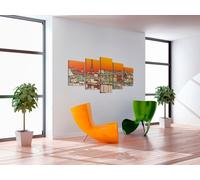 Tableau acoustique Paris France 200 x 100 cm Tableaux Mousse acoustique Absorbeur acoustique haute performance Isolation acoustique Toile 5 pièces Tableau mural Acoustique intérieure Isolation acousti