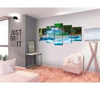 Tableau acoustique Paysage Cascade 200 x 100 cm Tableaux Mousse acoustique Absorbeur acoustique haute performance Isolation acoustique Toile 5 pièces Tableau mural Acoustique intérieure Isolation acou