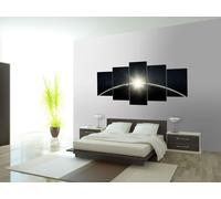Tableau acoustique Terre Earth 200x100 cm Tableaux Mousse acoustique Absorbeur acoustique haute performance Toile insonorisante 5 pièces Tableau mural Acoustique intérieure Isolation acoustique f-A-00