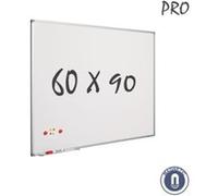 SMIT Visual Tableau blanc Softline aluProf 8mm émaillé acier blanc 60x90cm