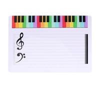 Tableau Blanc à Portées en Plastique pour Pratique Musicale | Cahier de Musique Portée, Surface Lisse Lavable à L'eau, Effaçable pour Cours à Domicile et Répétition