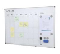Tableau blanc calendrier - Tableau magnétique inscriptible 915 x 610 mm - Tableau mémo avec 2 crayons pour tableau blanc + 6 aimants + 1 effaceur magnétique - Bureau liste de choses à faire effaçable 