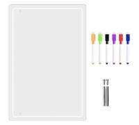 Tableau Blanc de Bureau Effaçable à Sec en Acrylique pour Listes | Tableau Mémo Transparent, pour Planning et Tâches, Format Bureau, Blanc, Réutilisable, Usage Quotidien