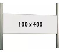 Tableau blanc Deluxe Alberto - Acier émaillé - Mécanisme coulissant - Planning hebdomadaire - Planning mensuel - Planning annuel - Magnétique - Blanc - 100x400cm