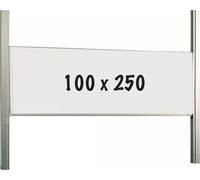 Tableau blanc Deluxe Blanchard - Acier émaillé - Mécanisme coulissant - Planning hebdomadaire - Planning mensuel - Planning annuel - Magnétique - Blanc - 100x250cm