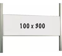Tableau blanc Deluxe Rueben - Acier émaillé - Mécanisme coulissant - Planning hebdomadaire - Planning mensuel - Planning annuel - Magnétique - Blanc - 100x300cm