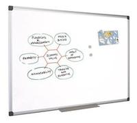 Bi-Office Tableau blanc Maya émaillé 90 x 60 cm cadre en aluminium blanc