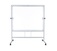 Tableau blanc émaillé pivotant Plus NF double face 120 x 180 cm