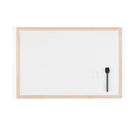 Tableau blanc laqué cadre bois 40 x 60 cm Bi-Office