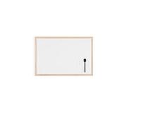 Tableau blanc laqué cadre bois 40 x 60 cm Bi-Office