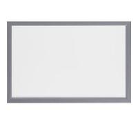 Bi-Office Tableau blanc laqué – Cadre finition argentée – 40 x 60 cm