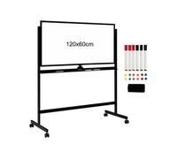 Tableau Blanc Magnétique 120x60cm Double Face Réversible 360° Noir