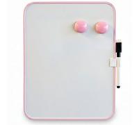 Tableau blanc magnétique 28*21cm format A4 rose bonbon, livré avec marqueur pour tableau blanc et 2 aimants, convient pour les casiers scolaires, la maison, le bureau, les voyages, la rentrée scolaire