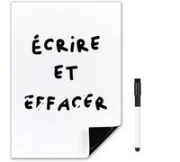 Tableau Blanc Magnétique - A3 - 42 x 30 cm - Stylo Effaçable Inclus - Durable