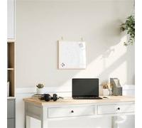 Tableau blanc magnétique avec cadre bois de pin massif 40x40 cm Blanc G