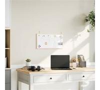 Tableau blanc magnétique avec cadre bois de pin massif 60x30 cm Blanc G
