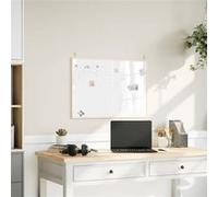 Tableau blanc magnétique avec cadre bois de pin massif 80x55 cm Blanc G
