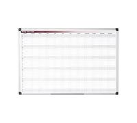 Tableau blanc magnétique - BI-OFFICE - GA0361170 - 90x60 cm - Calendrier 52 semaines - Surface effaçable à sec