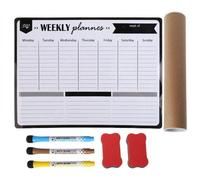 Tableau Blanc Magnétique Doux Pour Réfrigérateur, Planificateur Hebdomadaire, Aimant Pour Rappel De Messages, Bloc-Notes B85b