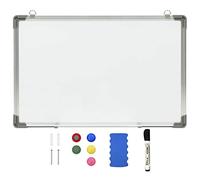Tableau blanc magnétique effaçable à sec Blanc 60x40 cm Acier