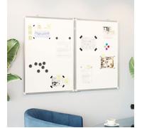 vidaXL – Tableau blanc magnétique pliable 100 x 80 cm – Aluminium – Effaçable à sec