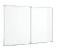 Tableau blanc magnétique pliable 120x100x1,7 cm aluminium