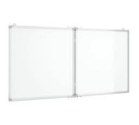 vidaXL Tableau blanc magnétique pliable 120x60x1,7 cm – Aluminium – Effaçable à sec – Blanc