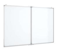 vidaXL Tableau blanc magnétique pliable effaçable à sec 120x80x1,7 cm Aluminium