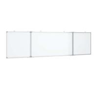 vidaXL Tableau blanc magnétique pliable 200x40x1,7 cm Aluminium