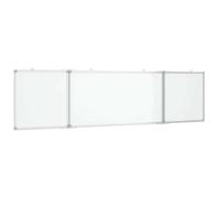 Tableau blanc magnétique pliable - vidaXL - 200x50x1,7 cm - Surface laquée - Facile à nettoyer - Panneaux articulés