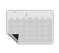 Tableau blanc magnétique pour réfrigérateur A3, effaçable avec matériau PET, compatible avec effaçable à sec et effaçable à l'eau (blanc)