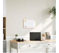 vidaXL Tableau blanc magnétique – Cadre bois de pin massif 40x30 cm – Effaçable à sec