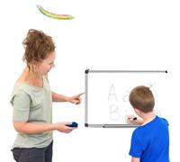 Tableau blanc mural à surface effaçable, cadre en aluminium, résistant aux rayures, facile à nettoyer, compatible avec les marqueurs effaçables