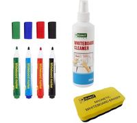Tableau Blanc Nettoyant Kit 4en1 - Kit De Nettoyage Pour Tableaux, Accessoires D'éponge Marqueur Pour Tableau Blanc - Nettoyant Pour Whiteboard, Spray Cleaner