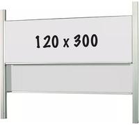Tableau blanc PRO Araceli - 2 en 1 - Acier émaillé - Planning hebdomadaire - Planning mensuel - Planning annuel - Magnétique - Blanc - 120x300cm