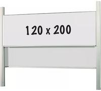Tableau blanc PRO Cerise - 2 en 1 - Acier émaillé - Planning hebdomadaire - Planning mensuel - Planning annuel - Magnétique - Blanc - 120x200cm