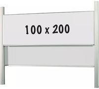 Tableau blanc PRO Damon - 2 en 1 - Acier émaillé - Planning hebdomadaire - Planning mensuel - Planning annuel - Magnétique - Blanc - 100x200cm