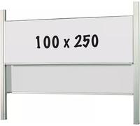 Tableau blanc PRO Gilbert - 2 en 1 - Acier émaillé - Planning hebdomadaire - Planning mensuel - Planning annuel - Magnétique - Blanc - 100x250cm