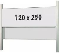Tableau blanc PRO Mata - 2 en 1 - Acier émaillé - Planning hebdomadaire - Planning mensuel - Planning annuel - Magnétique - Blanc - 120x250cm